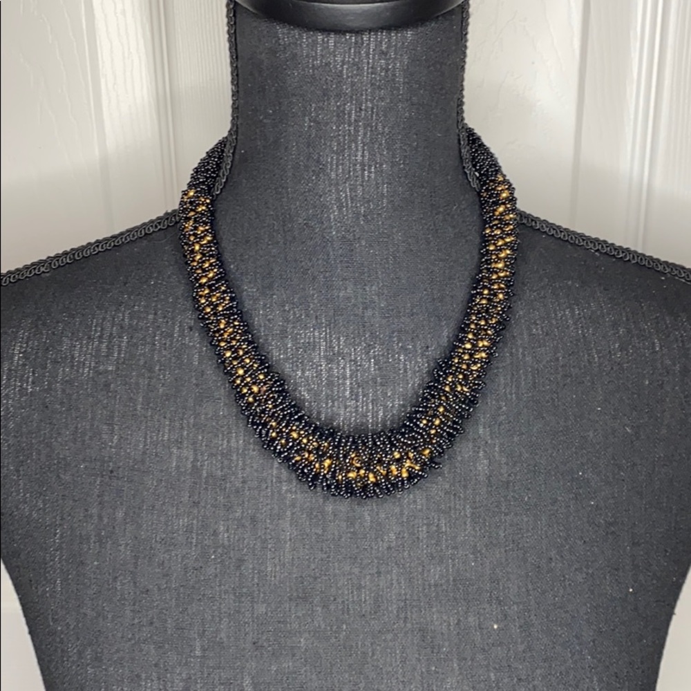 A new day seedbead black necklace - Picture 2 of 2